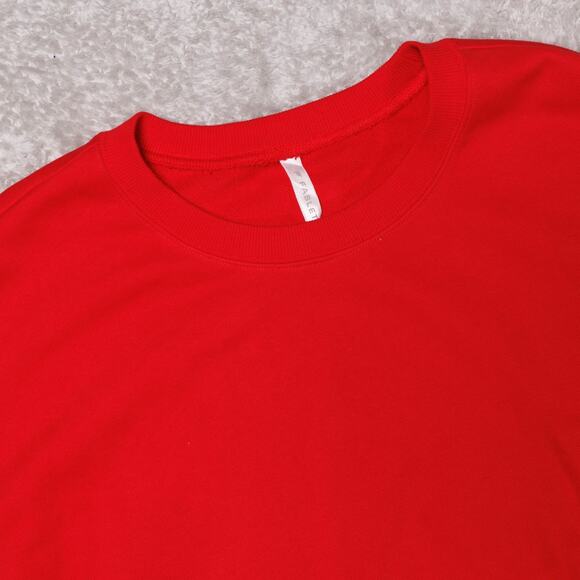 Fabletics Year Round Red Terry Cropped Sweatshirt Womens Size XL - Picture 5 of 7